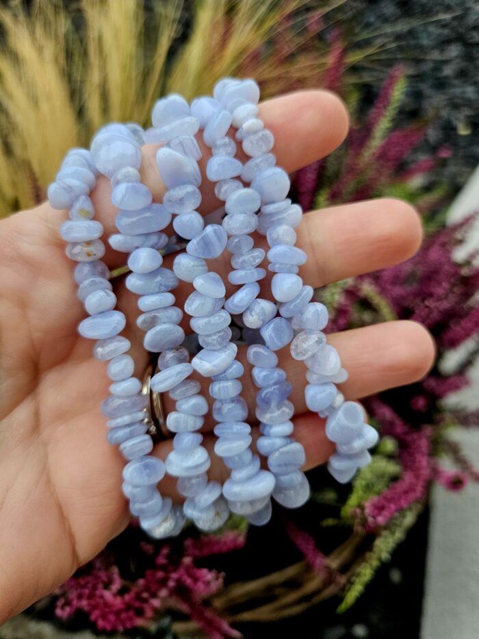 Chalcedón modrý náramok lámaný – Obrázok 2