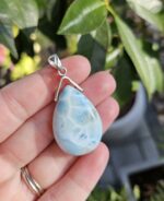 Larimar prívesok slza uško Ag925 č.1