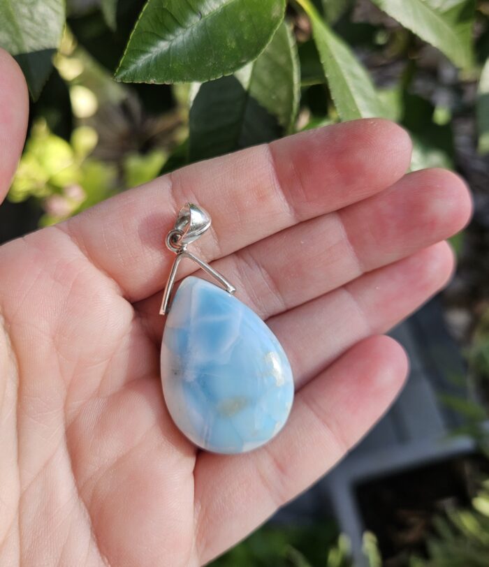 Larimar prívesok slza uško Ag925 č.1 – Obrázok 2