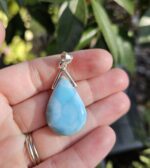 Larimar prívesok slza uško Ag925 č.2