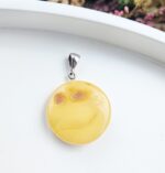 Jantár prívesok okrúhly 2,8cm Ag9252