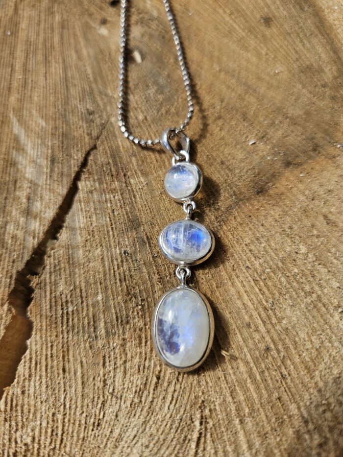 Mesačný kameň - Adulár prívesok Ag925 – Obrázok 2