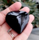 Obsidán strieborný srdce – Obrázok 2