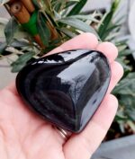 Obsidán strieborný srdce