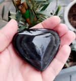 Obsidán strieborný srdce – Obrázok 2