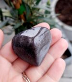 Obsidán strieborný srdce