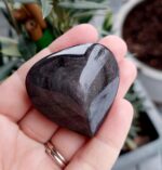 Obsidán strieborný srdce