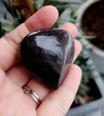 Obsidán strieborný srdce – Obrázok 2