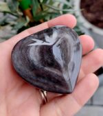 Obsidán strieborný srdce