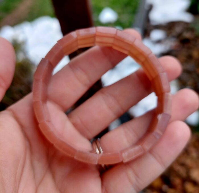 Slnečný kameň náramok platničkový – Obrázok 3