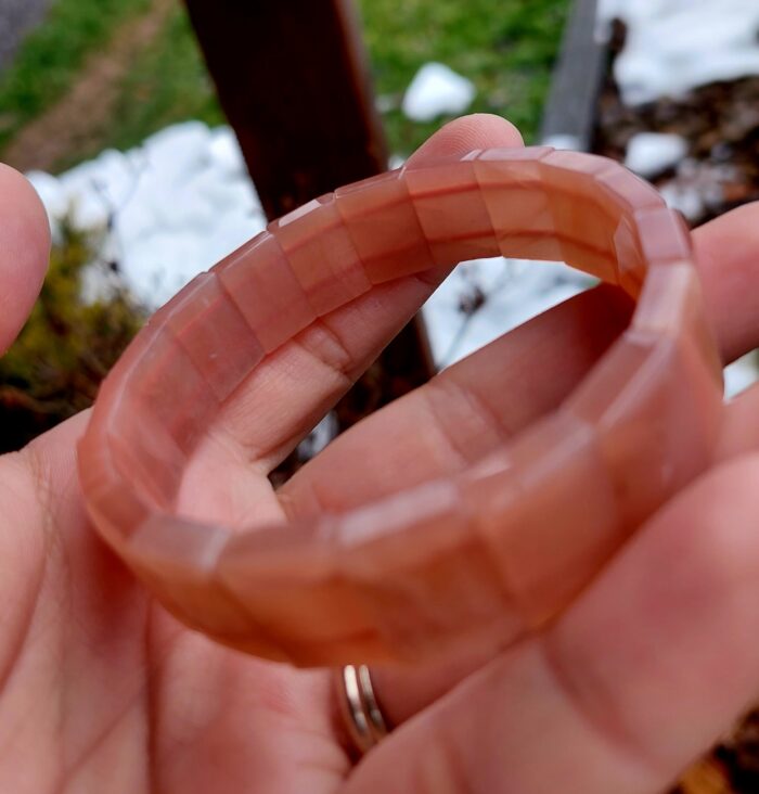 Slnečný kameň náramok platničkový – Obrázok 2