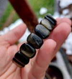 Obsidián zlatý platničkový