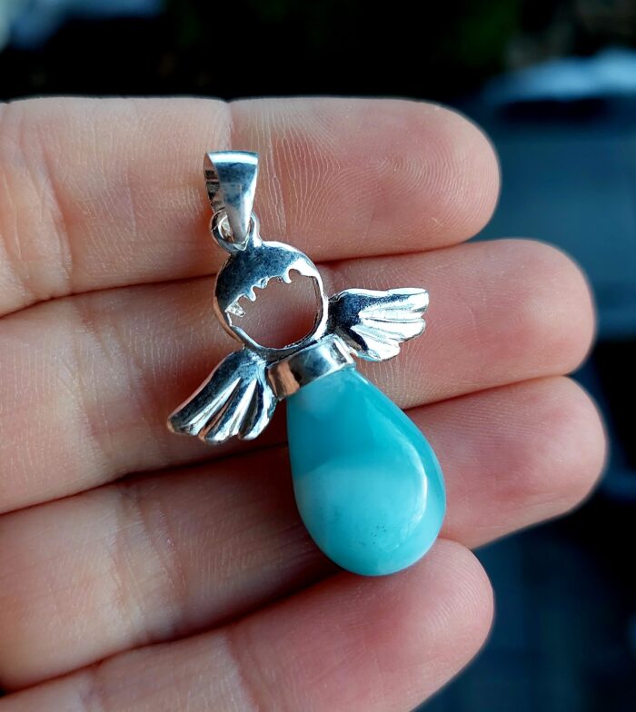 Larimar prívesok Anjelik Ag925 č.7 – Obrázok 2