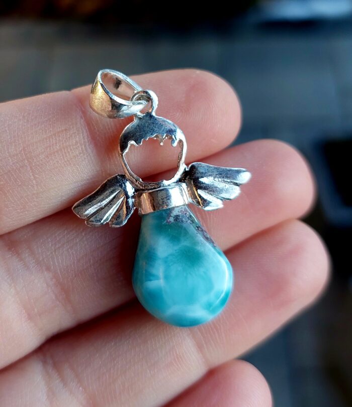 Larimar prívesok Anjelik Ag925 č.16 – Obrázok 2