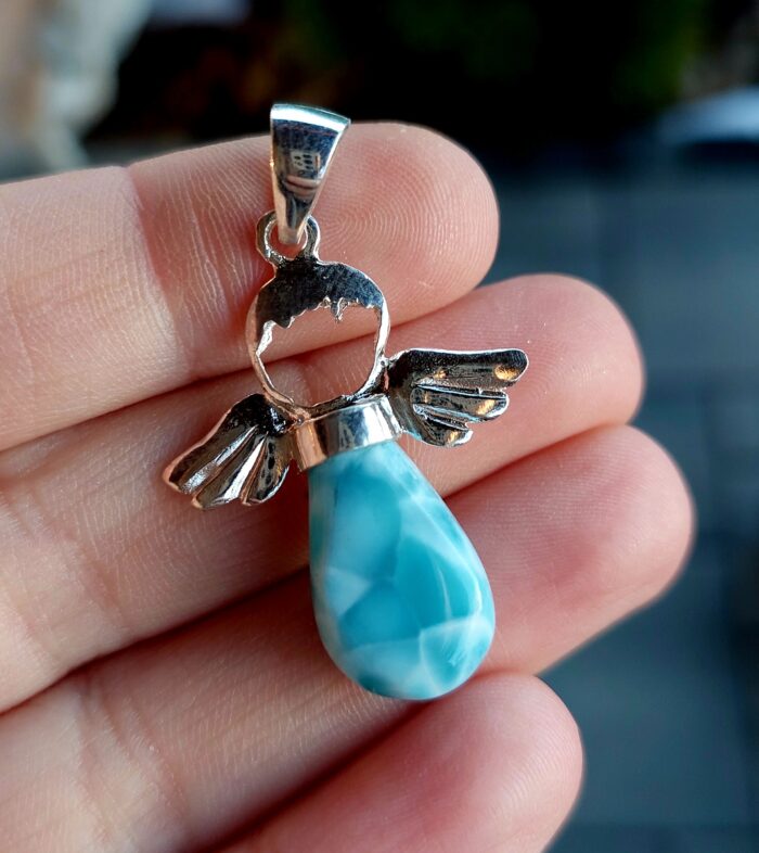 Larimar prívesok Anjelik Ag925  č.20 ZĽAVA – Obrázok 2