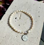 Perly riečne biele náramok 6mm, ZNAMENIE ZVEROKRUHU strieborný