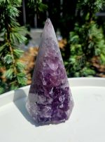Ametystový diamantový OBELISK 12cm č.1