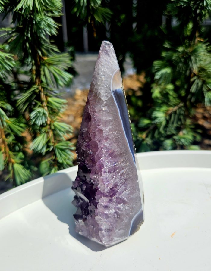 Ametystový diamantový OBELISK 12cm č.1 – Obrázok 3