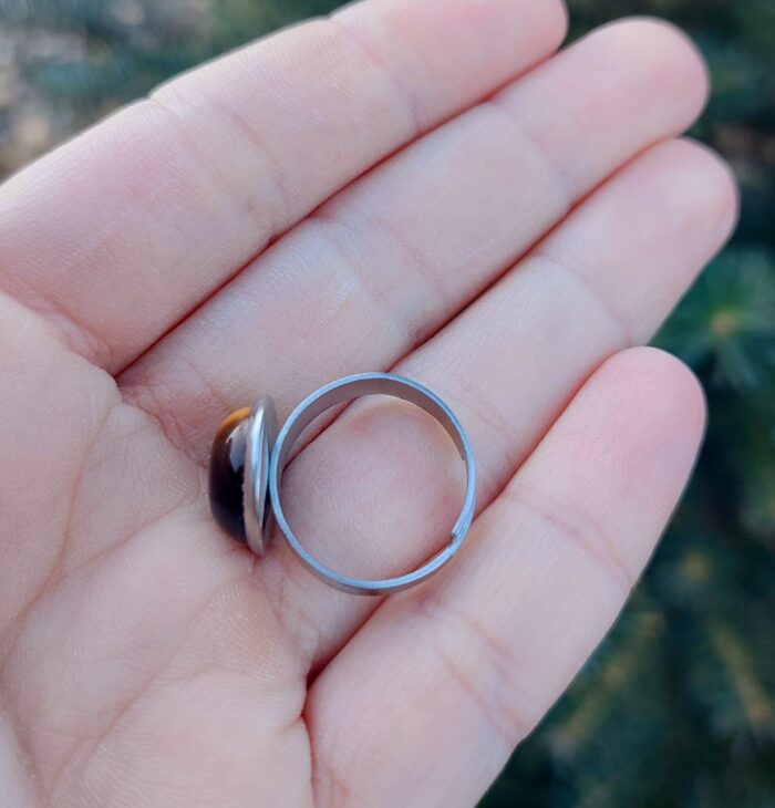 Prsteň Rubín zoisit chir.oceľ – Obrázok 2