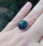 Prsteň Rubín zoisit chir.oceľ