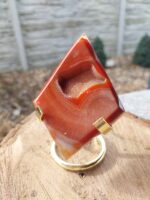 Karneol na zlatom stojane č.3