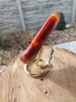 Karneol na zlatom stojane č.3 – Obrázok 2