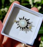 Mesačný kameň - Adulár SLNIEČKO prsteň S925 veľ.52 č.3