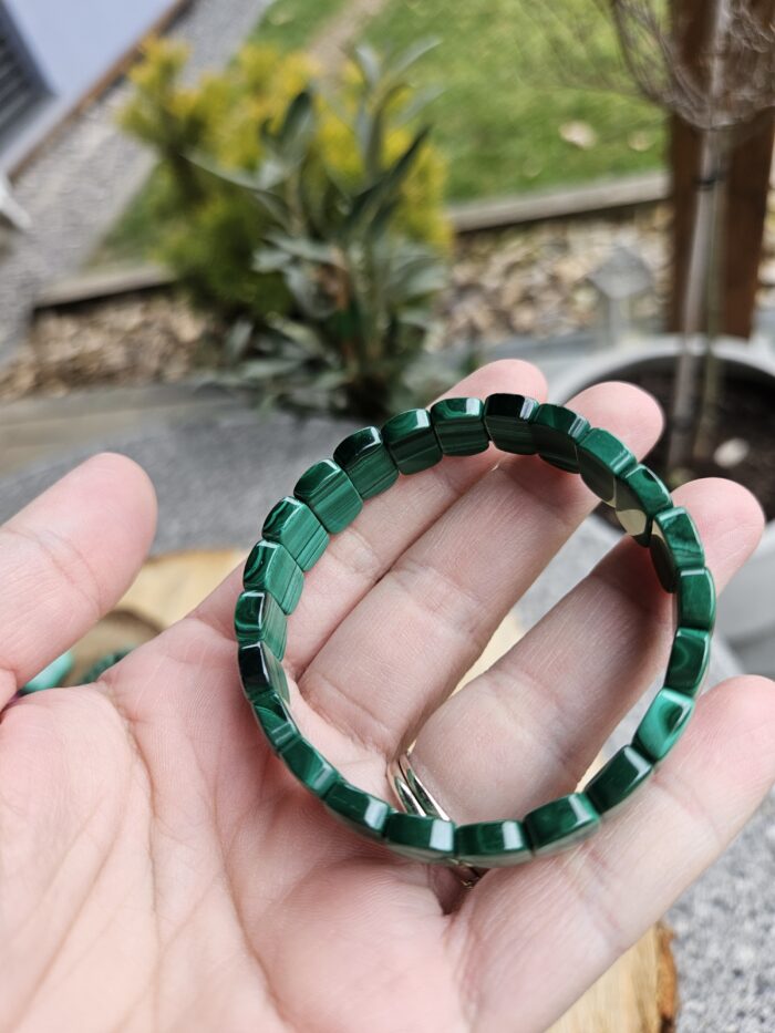 Malachit platničkový náramok č.1 – Obrázok 2