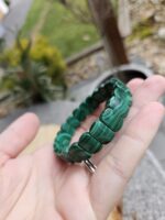 Malachit platničkový náramok č.3