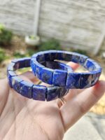 Lapis Lazuli platničkový fazetovaný náramok – Obrázok 3