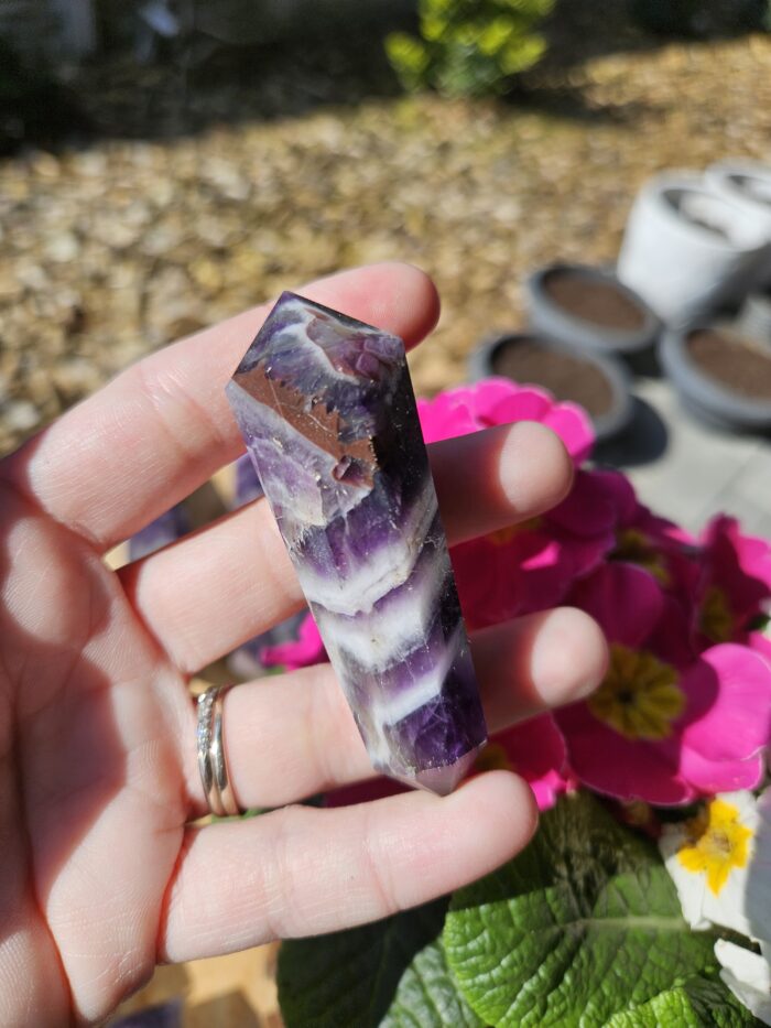 Ametyst chevron obelisk č.4 ZĽAVA – Obrázok 2