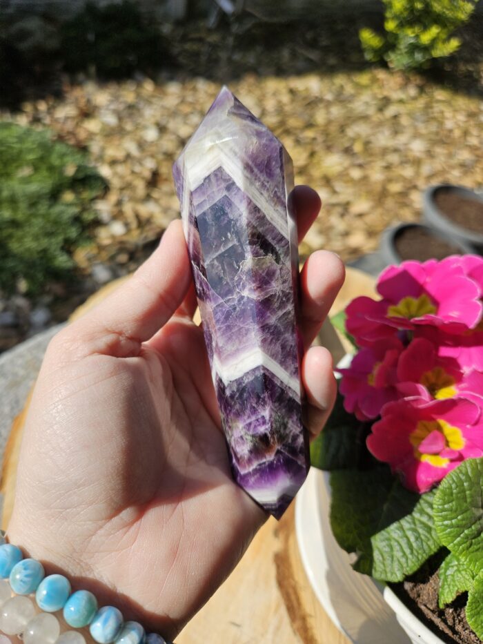 Ametyst chevron obelisk č.19 – Obrázok 2