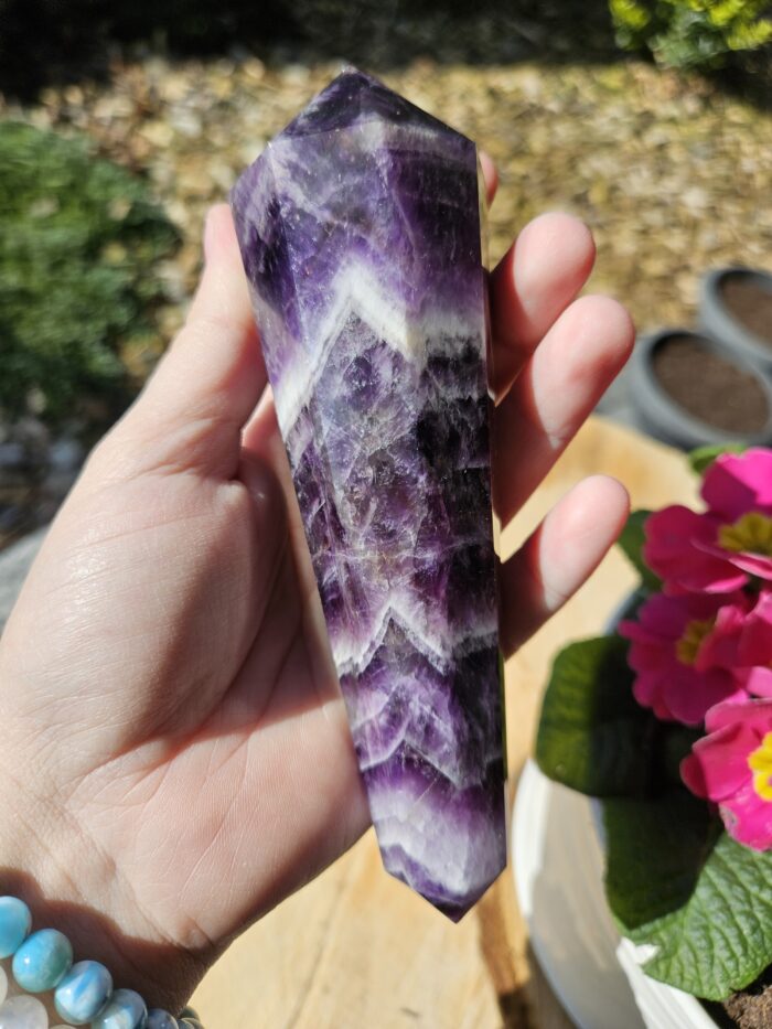 Ametyst chevron obelisk č.20 ZĽAVA – Obrázok 2