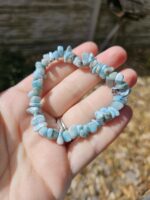 Larimar náramok lámaný