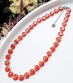 Karneol náhrdelník fazetovaný krúžok 10mm