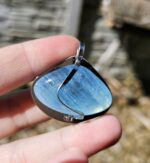 Akvamarín prívesok na platničke z chir.ocele č.2 – Obrázok 2