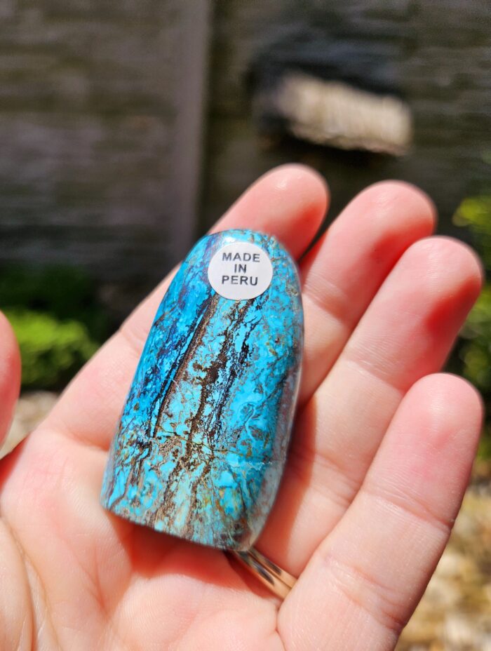 Chryzokol veža leštená č.1 – Obrázok 2