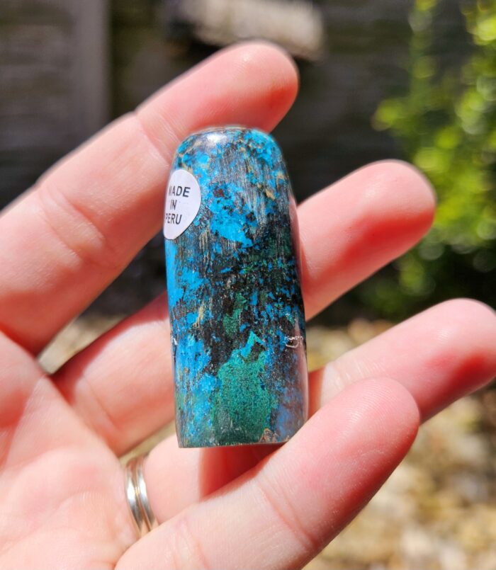 Chryzokol veža leštená č.4 – Obrázok 2