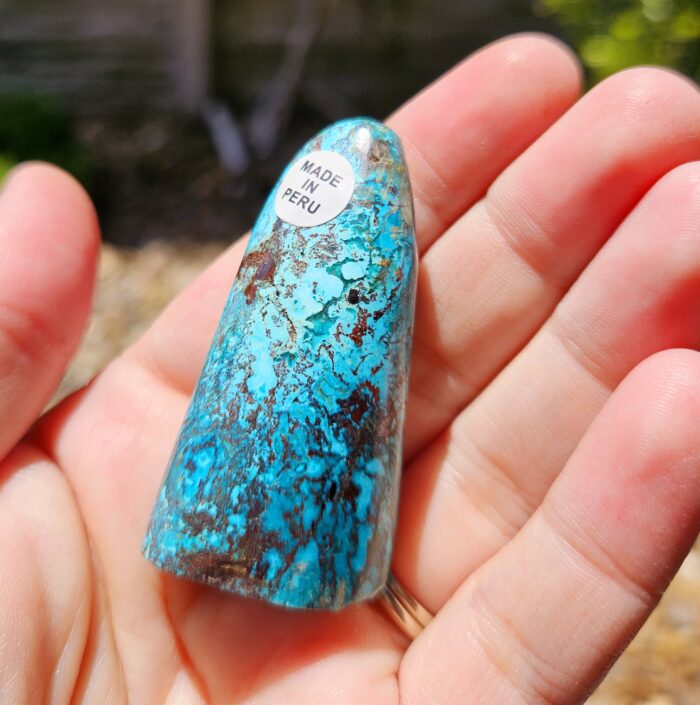 Chryzokol veža leštená č.6 – Obrázok 2