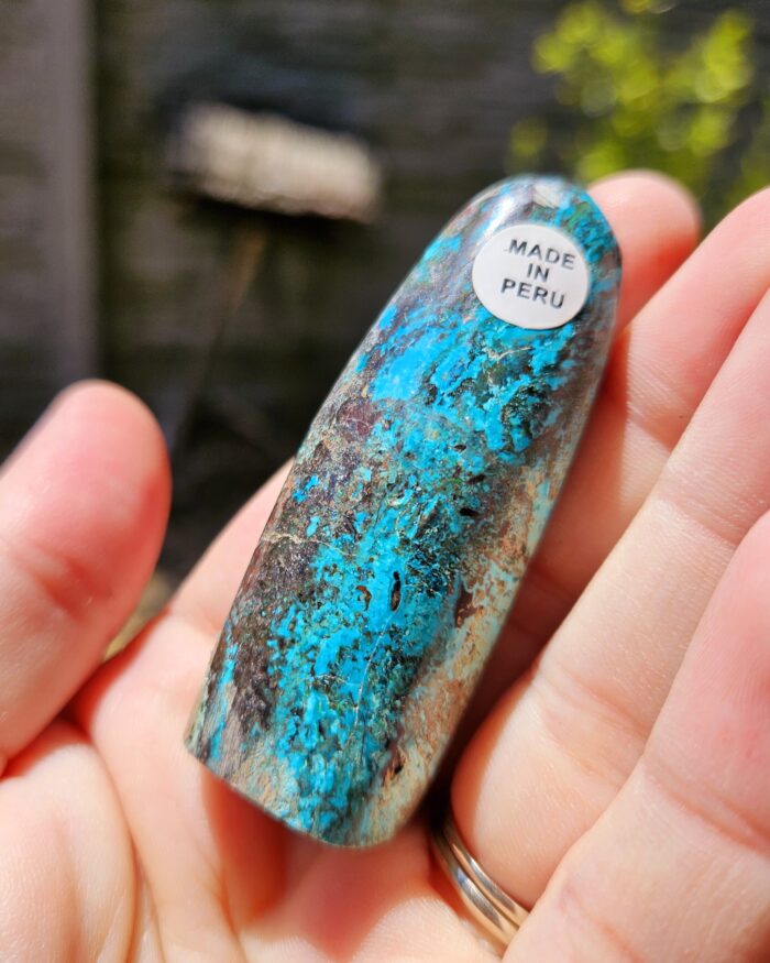 Chryzokol veža leštená č.8 – Obrázok 2