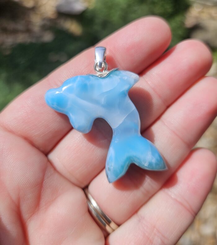 Larimar prívesok DELFÍN Ag925 č.3 – Obrázok 2