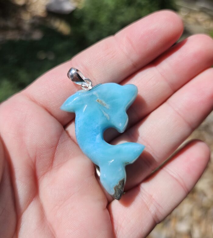 Larimar prívesok DELFÍN Ag925 č.4 – Obrázok 2