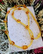 Jantár náhrdelník 66cm