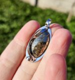 Pyrit prívesok na platničke chir.oceľ – Obrázok 3