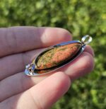 Unakit prívesok na platničke chir.oceľ – Obrázok 2