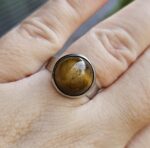 Prsteň Tigrie oko chir.oceľ