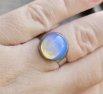 Prsteň Opalit chir.oceľ