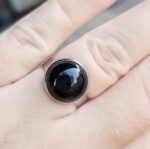 Prsteň Avanturín modrý chir.oceľ