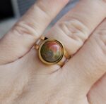 Prsteň Unakit chir.oceľ zlatá