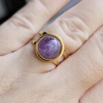 Prsteň Ametyst chir.oceľ zlatá